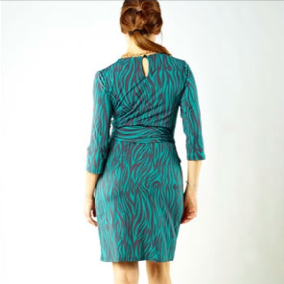 Boutique-Tracy Negoshian Maria dress abstractzebra - Picture 2 of 4